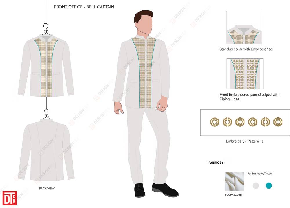 Designtex front office bell captain uniform design in Dubai