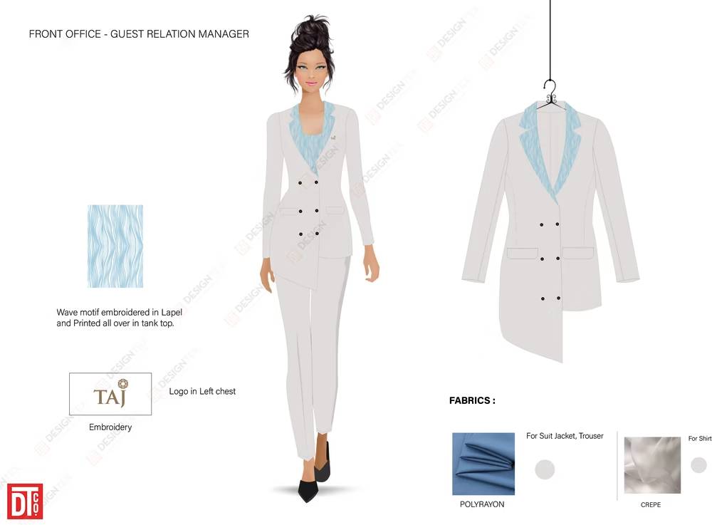 Designtex front office guest relation manager uniform design for women